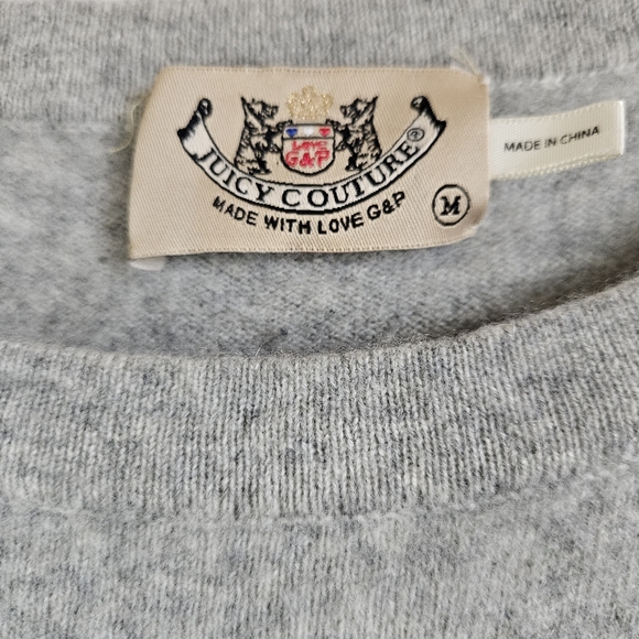 Juicy Couture Cashmere Dress Gray Fits S/M - Picture 4 of 6